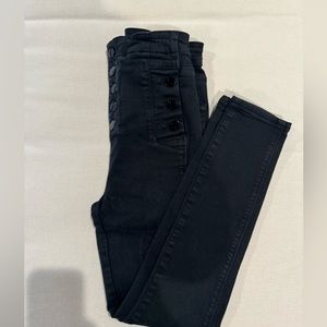 J Brand black button up skinny jeans